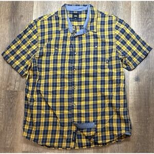 VANS OFF THE WALL Plaid Button Up Short Sleeve Shirt Men Sz Large 1120